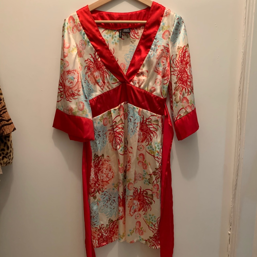 Sateen Kimono Dress